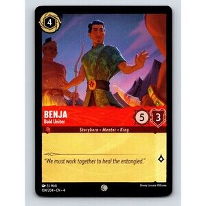 Bold Uniter Benja Storyborn Mentor King Power Rarity Red Lorcana